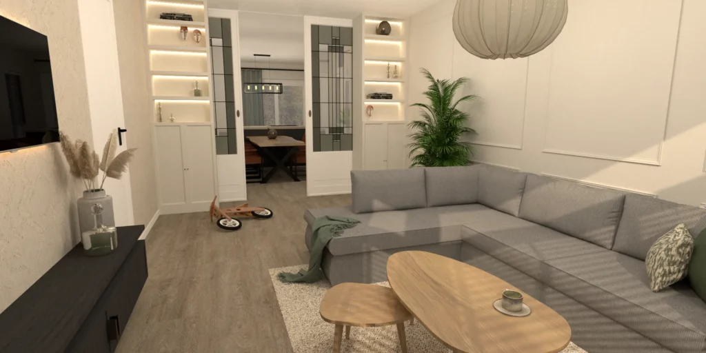 Woning in Steenwijk met lichte landelijke inrichting en klassieke ensuit deuren