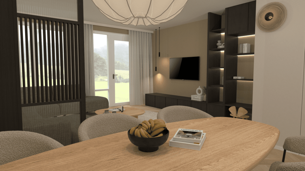 Interieurontwerp van stoere en sfeervolle woning in Barneveld met donker houten accenten