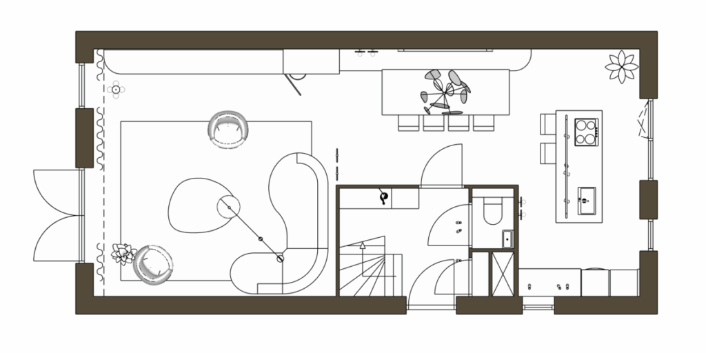 Plattegrond van nieuwbouwwoning in Almere met open en sfeervolle indeling