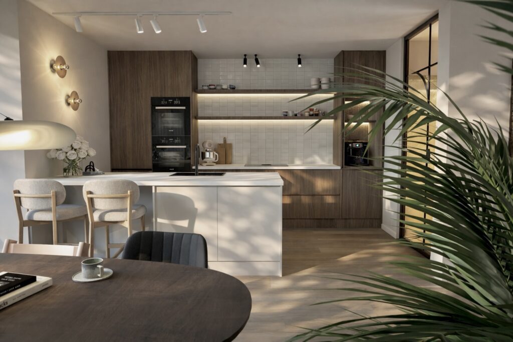 Interieurontwerp voor woning met grote keuken in Veendam